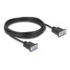 Delock - Kabel seriell - DB-9 (W) zu DB-9 (W) - 5 m - Daumenschrauben, unterstützt RS-232 serielle Schnittstelle - Schwarz