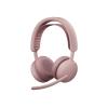 Logitech Zone Wireless 2 ES - Headset - On-Ear - Bluetooth - kabellos, kabelgebunden - aktive Rauschunterdrückung - USB-C - rosé  - Zertifiziert für Microsoft Teams