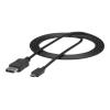 StarTech 1,8 m USB-C auf DisplayPort Adapter Kabel - 4K 60Hz - DisplayPort-Kabel - USB-C (M) zu DisplayPort (M) - Displayport 1.2 / Thunderbolt 3 - 1.8 m - Unterstützung für 4K60Hz (3840 x 2160) - Schwarz - für P / N: TB33A1C, TB3DK2DPPD, TB3DK2DPPDUE, T