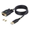 StarTech.com 1m USB auf Seriell Adapter, COM-Retention, FTDI, USB auf DB9 - Kabel USB / seriell - USB (M) zu DB-9 (M) - 1 m - Schwarz