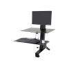 Ergotron WorkFit-S Single LD - Stehender Tischwandler - rechteckig - Aluminium, hochwertiger Kunststoff, pulverbeschichteter Stahl - Schwarz