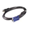 APC - Video- / USB-Kabel - USB, HD-15 (VGA) (M) zu HD-15 (VGA) (M) - 7.6 m - Schwarz - für APC 16 Port Multi-Platform Analog KVM, 8 Port Multi-Platform Analog KVM