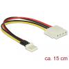 Kabel Power Floppy 4 Pin Stecker > Molex 4 Pin Buchse  15 cm Delock