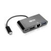 Tripp Lite USB C to HDMI Multiport Video Adapter Converter w / USB-A Hub, USB-C PD Charging, Gigabit Ethernet Port, USB Type C to HDMI, USB Type-C - Dockingstation - USB-C - HDMI - 1GbE