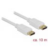 Kabel DisplayPort 1.2 Stecker > DisplayPort Stecker 10 m weiß 4K 60 Hz Delock