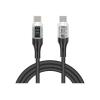 Delock - USB-Kabel - USB-C (M) zu USB-C (M) - USB 2.0 - 20 V - 5 A - 2 m - USB-Stromversorgung (100 W), Power Delivery 3.0 Unterstützung, Schnellladung - Schwarz, durchsichtig