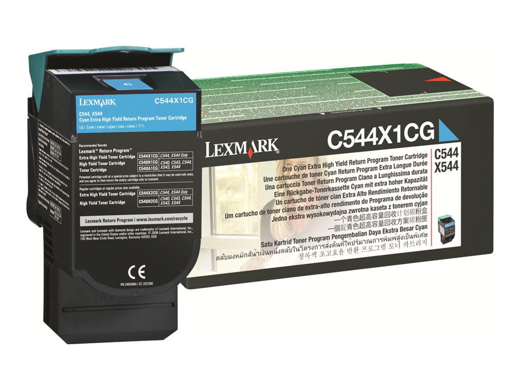 Rückgabe-Toner / Cyan / 4000 Seiten / für C544, X544
