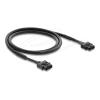 Delock - Netzwerkkabel - Servo (M) zu Servo (M) - 1 m - 6 mm - Glasfaser - Schwarz