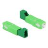 Delock LWL Hybrid Kupplung SC Simplex Stecker zu LC Simplex Buchse grün