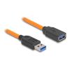 Delock - USB-Verlängerungskabel - USB Typ A (M) zu USB Typ A (W) - 20 V - 5 A - 1 m - up to 5 Gbps data transfer rate - orange