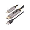 Startech 9,15m USB-C zu HDMI 2.0 Aktives optisches Kabel, 4K 60Hz - HDMI-Kabel - USB-C männlich zu HDMI, USB (nur Strom) männlich - 9.15 m - geschirmt / Glasfaser - Schwarz - aktiv, Active Optical Cable (AOC), unidirektional, Unterstützung für 4K60Hz (