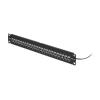 Startech - Durchgangspatchpanel - mit Kabelmanagement-Stange, Inline-Kupplungen - Rack montierbar - CAT 6a - STP - RJ-45 X 24 - schwarz & silber - 1U - 48.3 cm (19") - TAA-konform
