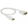 Kabel DisplayPort 1.2 Stecker > DVI 24+1 Stecker 1 m weiß Delock
