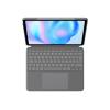 Logitech Combo Touch - Tastatur und Foliohülle - mit Trackpad - hintergrundbeleuchtet - Apple Smart connector - QWERTZ - Deutsch - Oxford Gray - für Apple 13-inch iPad Air (M2, M3)