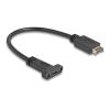 Delock - Internes USB-Kabel - 24 pin USB-C (W) Paneel montierbar zu 20 pin Key A (W) - 5 V - 1.5 A - 25 cm - bis zu 10 Gbps Datentransferrate