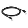 Delock RJ45 Netzwerkkabel Cat.6A S / FTP 45 Grad nach unten gewinkelt 2 m schwarz