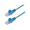 25cm Blue Slim CAT6 Ethernet Cable