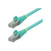 StarTech.com 10 m CAT6a Kabel, LSZH, 10 Gbit SFTP Netzwerk / Ethernet Kabel - Patch-Kabel - RJ-45 (M) zu RJ-45 (M) - 10 m - S / FTP - CAT 6a - IEEE 802.3bt - halogenfrei, geformt, ohne Haken, verseilt - Aquamarin