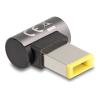 Delock - Adapter für Power Connector - Slim Tip (M) gewinkelt zu 8-poliger Steckverbinder magnetisch - 20 V - 3 A - Anthrazit