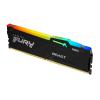 Kingston FURY Beast RGB - DDR5 - Modul - 8 GB - DIMM 288-PIN - 6000 MHz / PC5-48000 - CL30 - 1.4 V - ungepuffert - on-die ECC - Schwarz