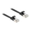 Delock RJ45 Flachband Patchkabel Stecker zu Stecker Cat.6A U / FTP 7,5 m schwarz