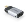 DICOTA - Videoadapter - USB-C männlich zu HDMI, USB-C weiblich - Silber - 4K60Hz-Unterstützung, USB-Stromversorgung (100 W)