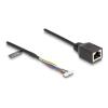 Delock - Netzwerkadapterkabel - 6-poliger Kopf, 4-poliger Kopf (W) zu RJ-45 (W) - 30 cm - 4 mm - CAT 5e - Schwarz
