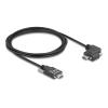Delock - USB-Kabel - 24 pin USB-C (M) gerade zu 24 pin USB-C (M) links / rechts abgewinkelt - USB 2.0 - 3 A - 2 m - Daumenschrauben, unterstützt Power Delivery 3.0, USB-C Power Delivery (60 W) - Schwarz