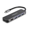 Delock - Hub - 3 x USB 3.2 Gen 1 + 1 x USB-C (Spannungsversorgung) + 1 x HDMI - Desktop