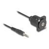 Delock - Audioverlängerungskabel - mini-phone stereo 3.5 mm männlich zu mini-phone stereo 3.5 mm weiblich D-Typ - 20 cm - Schwarz