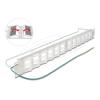 Delock - Patchpanel (Blindblech) - neigbare Steckdosen, mit Zugentlastung - Rack montierbar - Silber - 1U - 48.3 cm (19") - 24 Ports