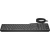 HP 400 - Tastatur - kompakte Größe, 2-Zonen-Layout, 12 programmierbare Tasten, geringer Tastenhub, Multi-Device - Hintergrundbeleuchtung - USB-C - QWERTY - Englisch - Schwarz