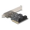 Delock - Schnittstellenadapter - SATA 6Gb / s - Low-Profile - PCIe 3.0 x4