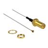 Delock - Antennenkabel - RP-SMA (W) zu I-PEX (M) - 20 cm - Koax - Grau