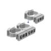 Delock - Kabel Kabelkanalhalter - mit Verriegelungsclip, aufschraubbar, für 20 mm Kabelschutzschlauch - Grau (Packung mit 100)