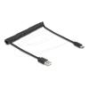 Delock - USB-Kabel - USB (M) zu USB-C (M) - USB 2.0 - 2 A - 75 cm - gewickelt - Schwarz