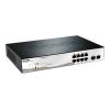 D-Link Web Smart DGS-1210-10P - Switch - managed - 8 x 10 / 100 / 1000 (PoE+) + 2 x Gigabit SFP - Desktop - PoE+ (78 W)