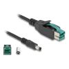 Delock - Powered USB-Kabel - USB PlusPower (12 V) (M) zu Gleichstromstecker 5,5 x 2,5 mm (M) - 12 V - 2 m - Schwarz