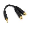 StarTech.com 15cm Stereo Splitter Kabel - 3,5mm Klinke Stecker auf 2x 3,5mm Buchse - Audio Klinkenkabel - Audio-Splitter - mini-phone stereo 3.5 mm männlich zu mini-phone stereo 3.5 mm weiblich - 15.2 cm - für P / N: MU1MMS, PCISOUND4CH