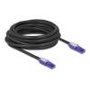 Delock - Netzwerkkabel - RJ-45 (M) 180° schwenkbar zu RJ-45 (M) 180° schwenkbar - 7.5 m - 6 mm - UTP - CAT 6 - halogenfrei - Schwarz