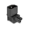 Delock - Netzteil - IEC 60320 C14 zu IEC 60320 C5 - 250 V - 2.5 A - 90° Stecker - Schwarz