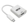 Tripp Lite USB C to HDMI 4K Adapter Converter USB Type C 3.1 Thunderbolt 3 Compatible M / F White 6in - Externer Videoadapter - USB-C 3.1 - HDMI - weiß