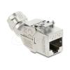 Delock  Keystone Modul RJ45 Buchse zu LSA Cat.6A mit Metall Latch werkzeugfrei 45° winkelbar geschirmt