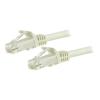 StarTech.com 3m Cat6 UTP RJ45 Gigabit Patchkabel Snagless - Cat 6 Netzwerkkabel mit Schutzmanschette - Cat.6 Patch-Kabel - Weiß - Patch-Kabel - RJ-45 (M) zu RJ-45 (M) - 3 m - UTP - CAT 6 - geformt, ohne Haken - weiß