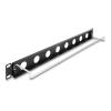 Delock - Patchpanel (Blindblech) - D-Typ, Zugentlastung - Rack montierbar - Schwarz - 1U - 48.3 cm (19") - 8 Ports