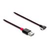 Delock Easy - USB-Kabel - USB (M) umkehrbar zu USB-C (M) links / rechts abgewinkelt - USB 2.0 - 50 cm - Schwarz