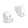 Delock - Snap-in-Modul (Keystone) - PD 20 W - USB Typ-C - 1 USB-C socket - 3 A - weiß