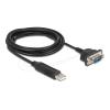 Delock - Serieller Adapter - USB 2.0 - RS-232 - Schwarz