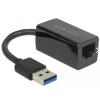 Adapter USB 3.0 Typ-A > 1 x Gigabit LAN RJ45 kompakt schwarz Delock