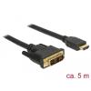 Kabel DVI 18+1 Stecker > HDMI-A Stecker 5,0 m Delock